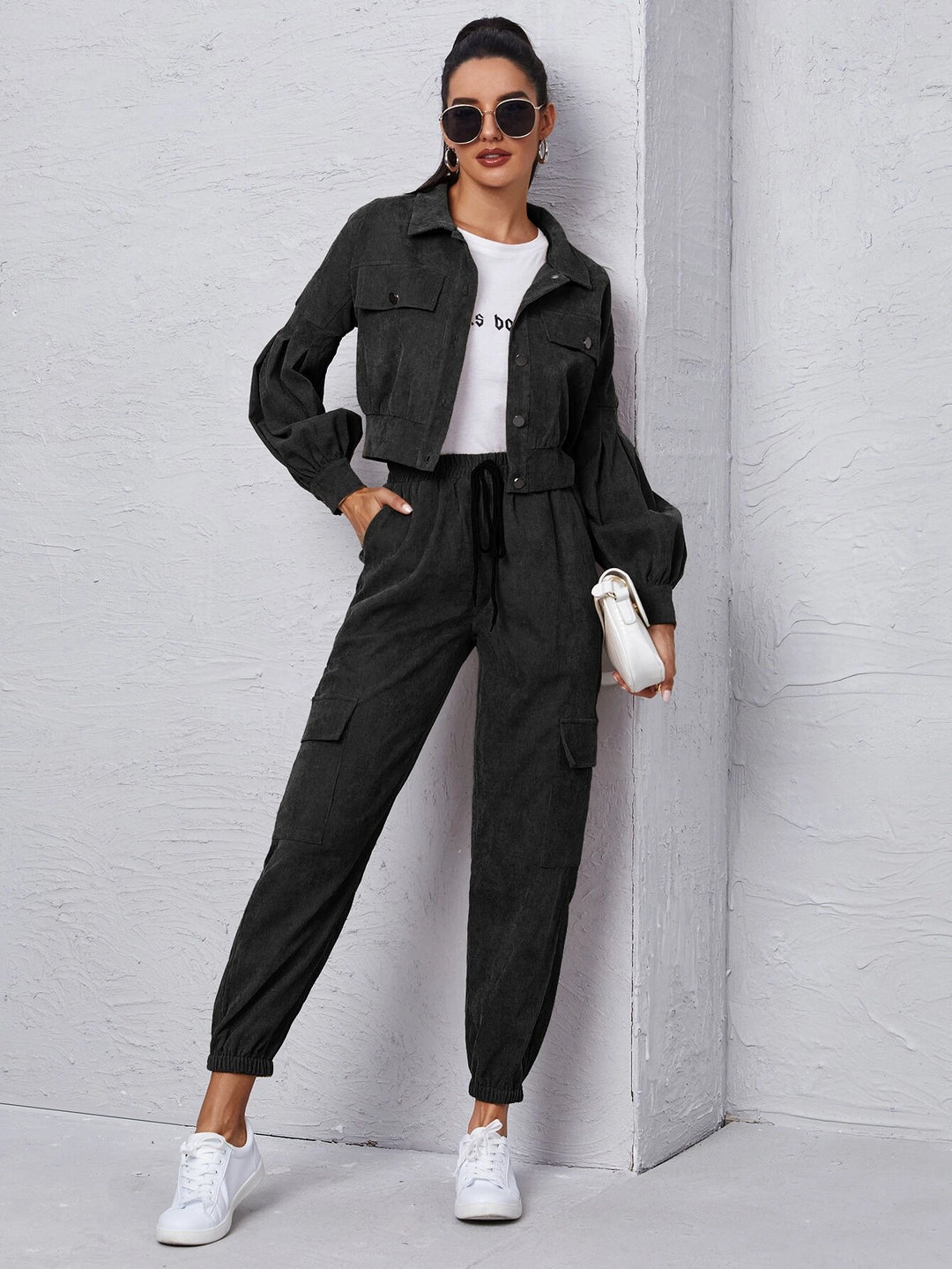 Long Sleeve Jacket With Cargo Pants