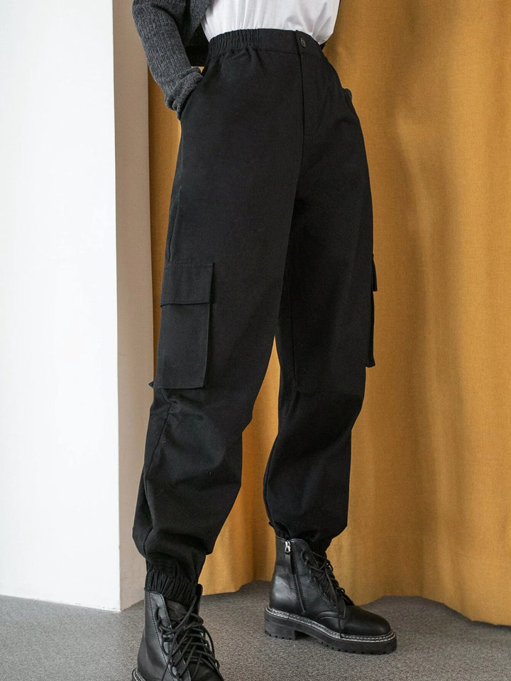 Casual Slant Pocket Cargo Pants