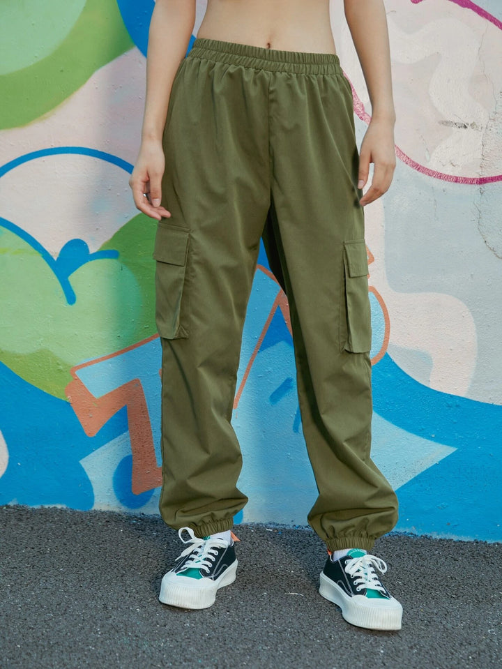 Solid Colored Cargo Jogger