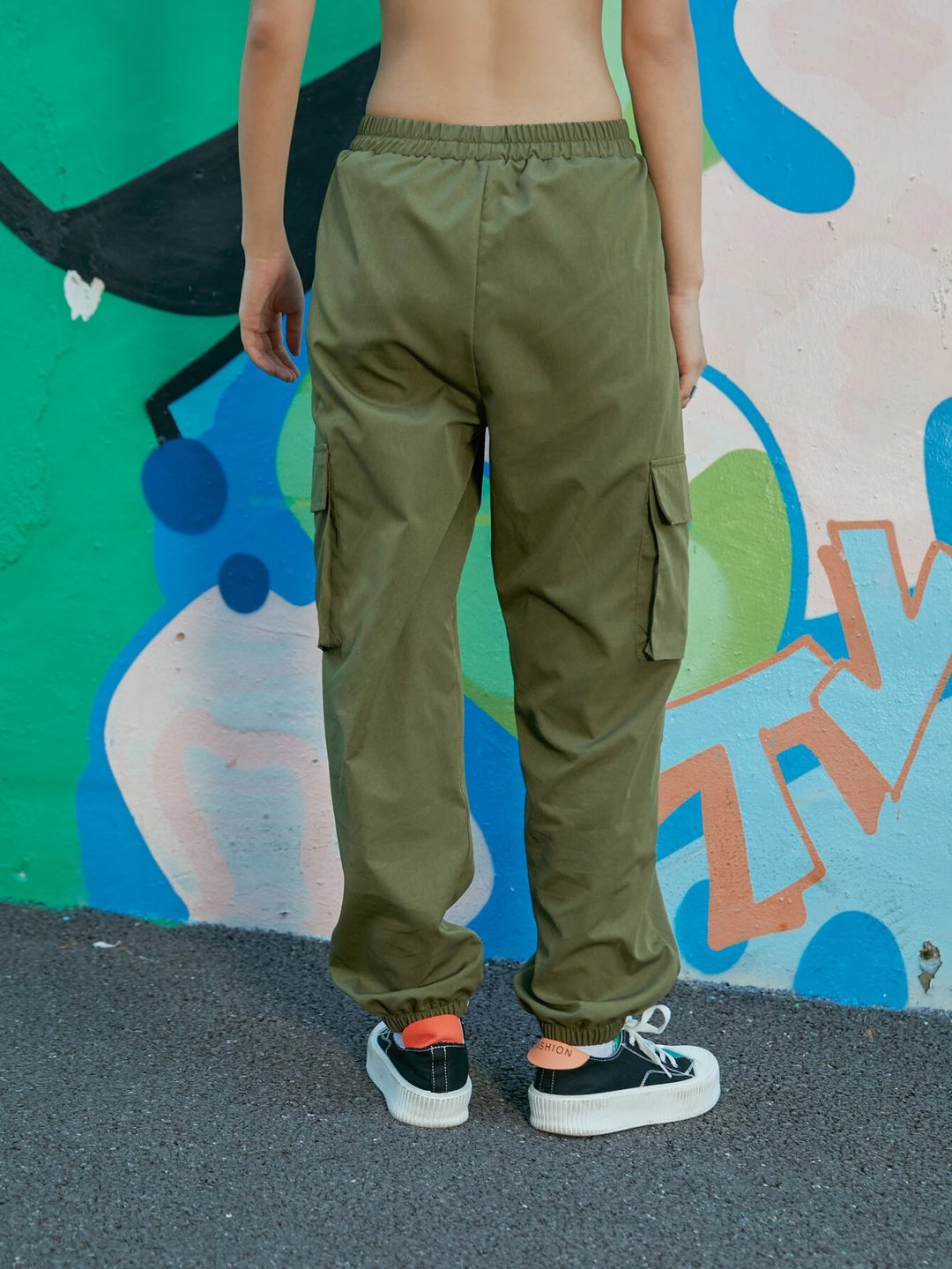 Solid Colored Cargo Jogger
