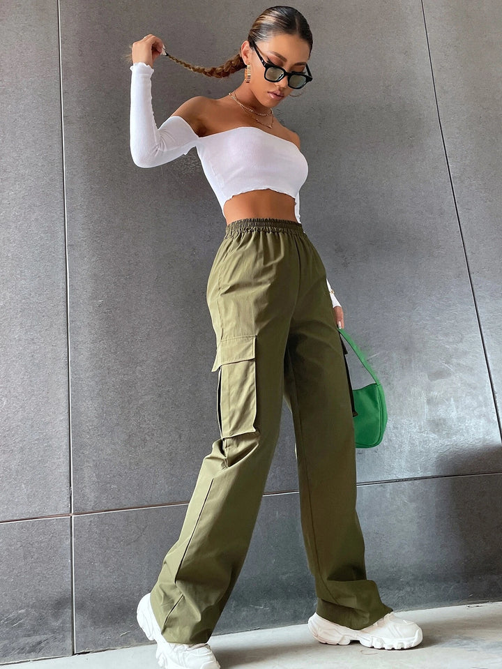 Side Flap Pocket Cargo Pants