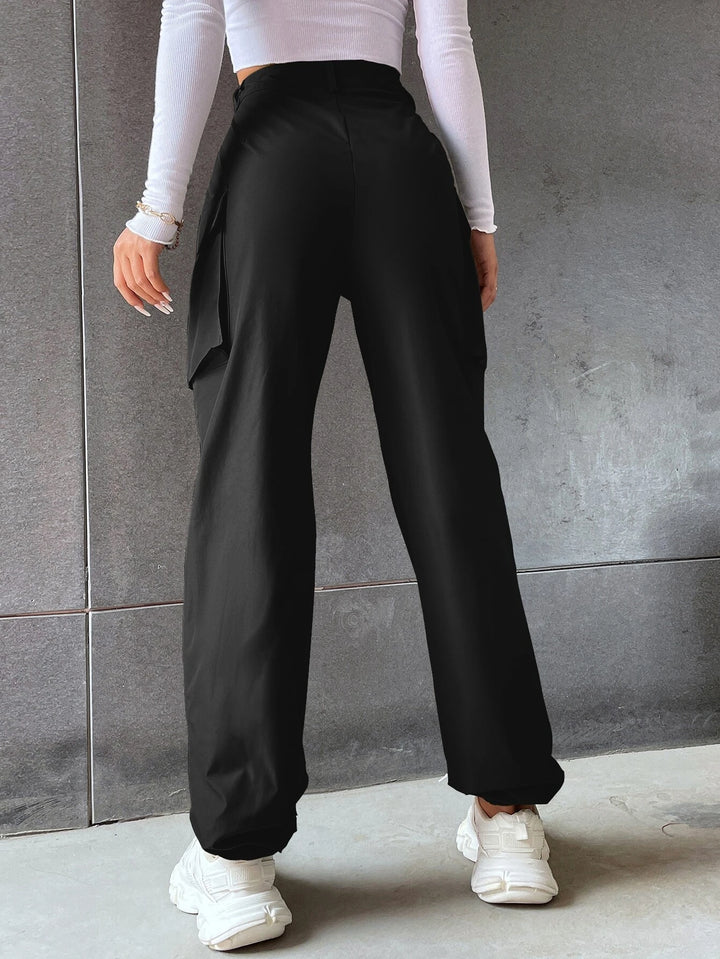 Plain Flap Pocket Pants