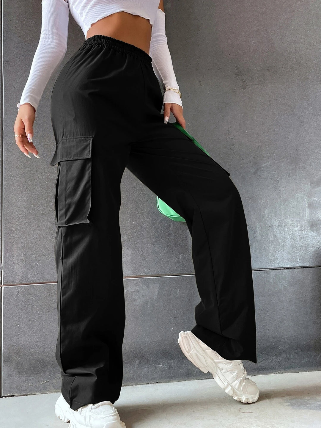 High Waist Pocket Cargo Pants