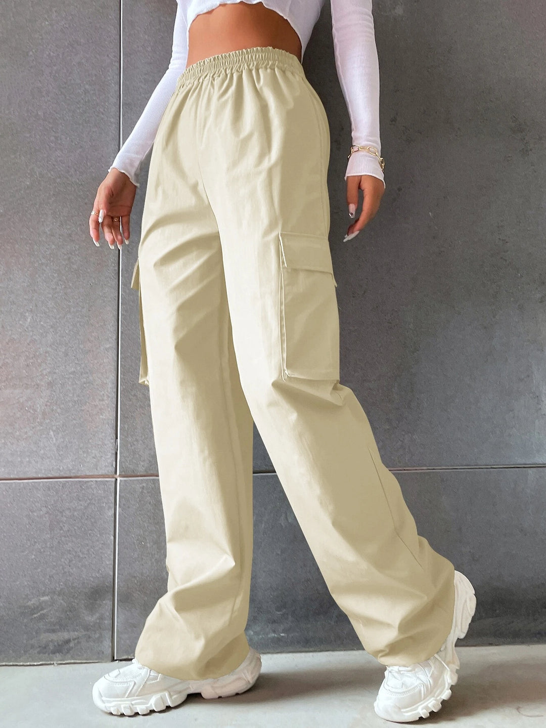 High Waist Pocket Cargo Pants