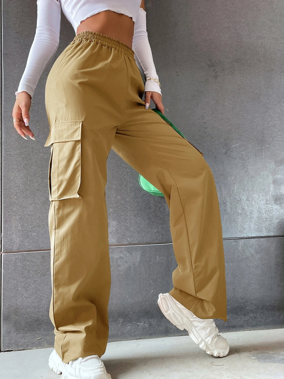 High Waist Pocket Cargo Pants