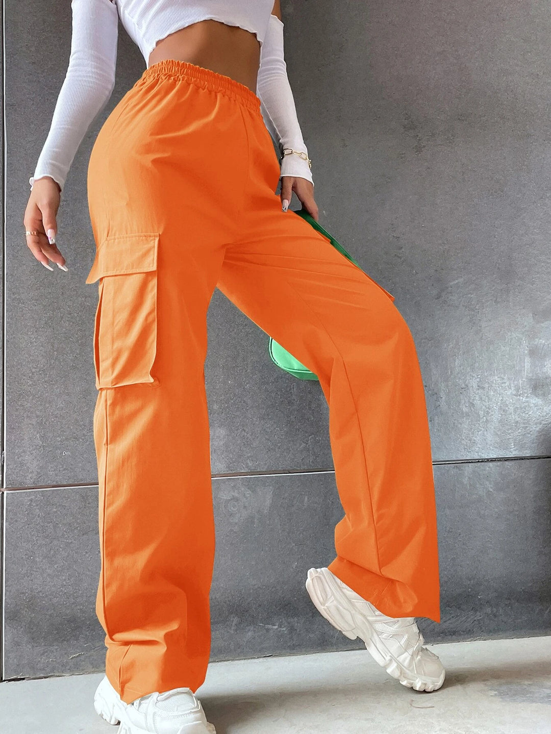 Versatile Flap Pocket Side Cargo Pants