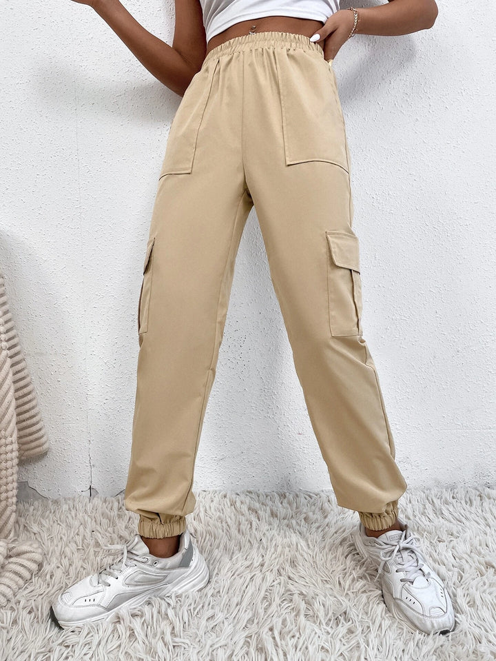 Long Flap Pocket Side Cargo Pants