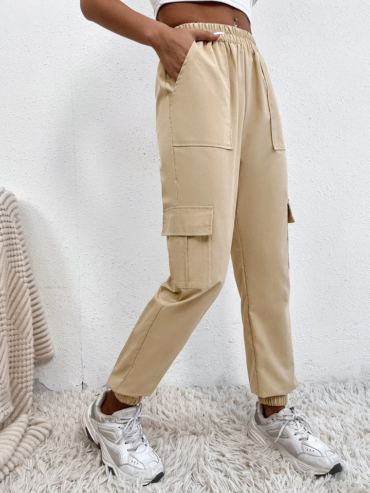 Long Flap Pocket Side Cargo Pants