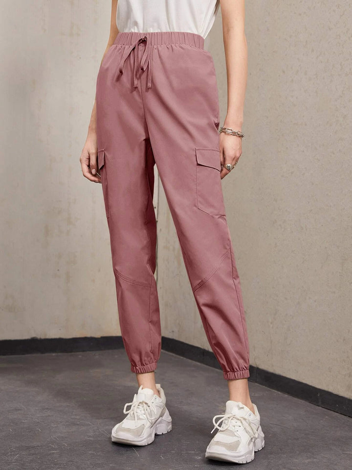 Flap Pocket Cropped Pants