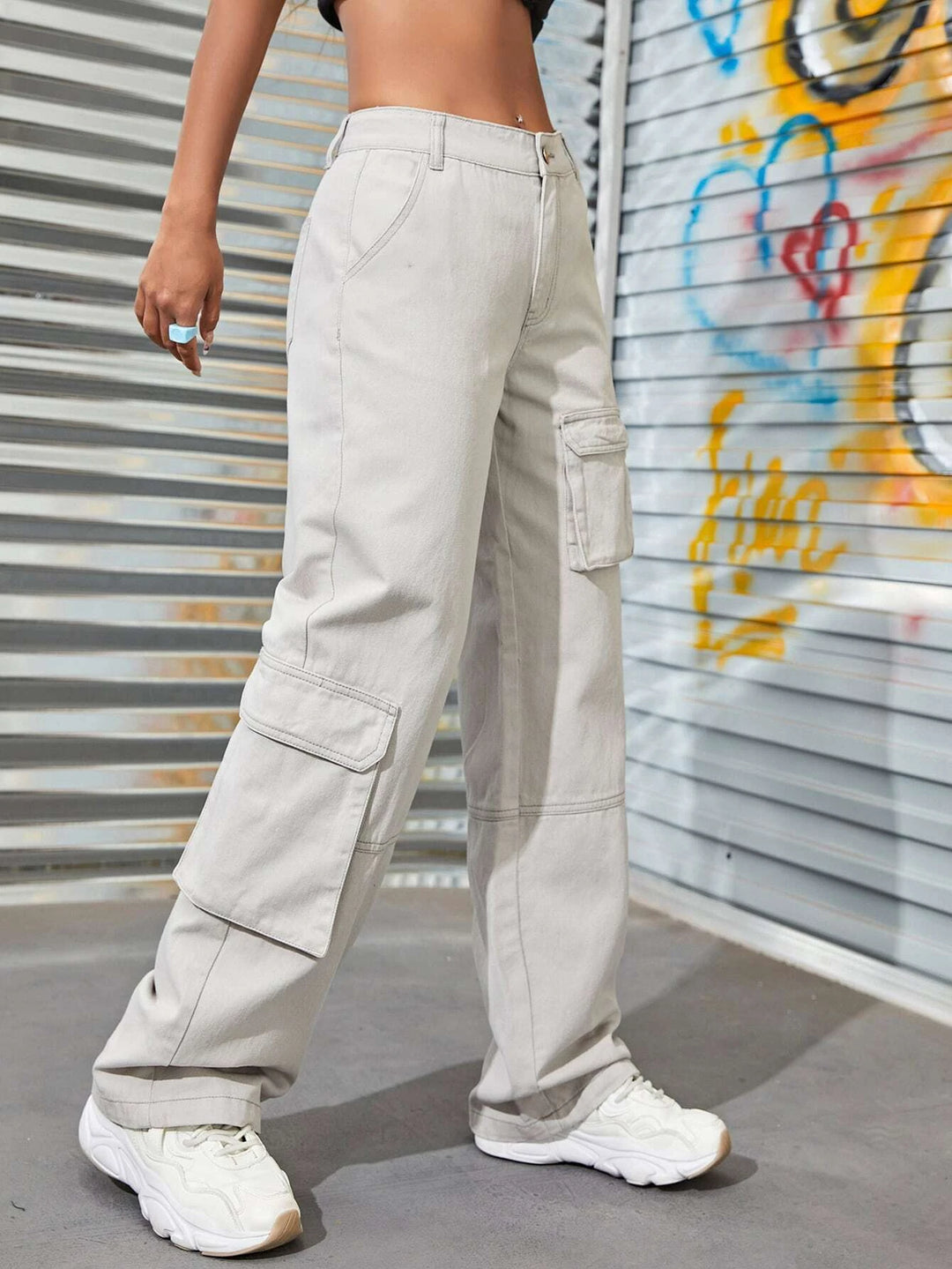 Wide Length Cargo Jeans