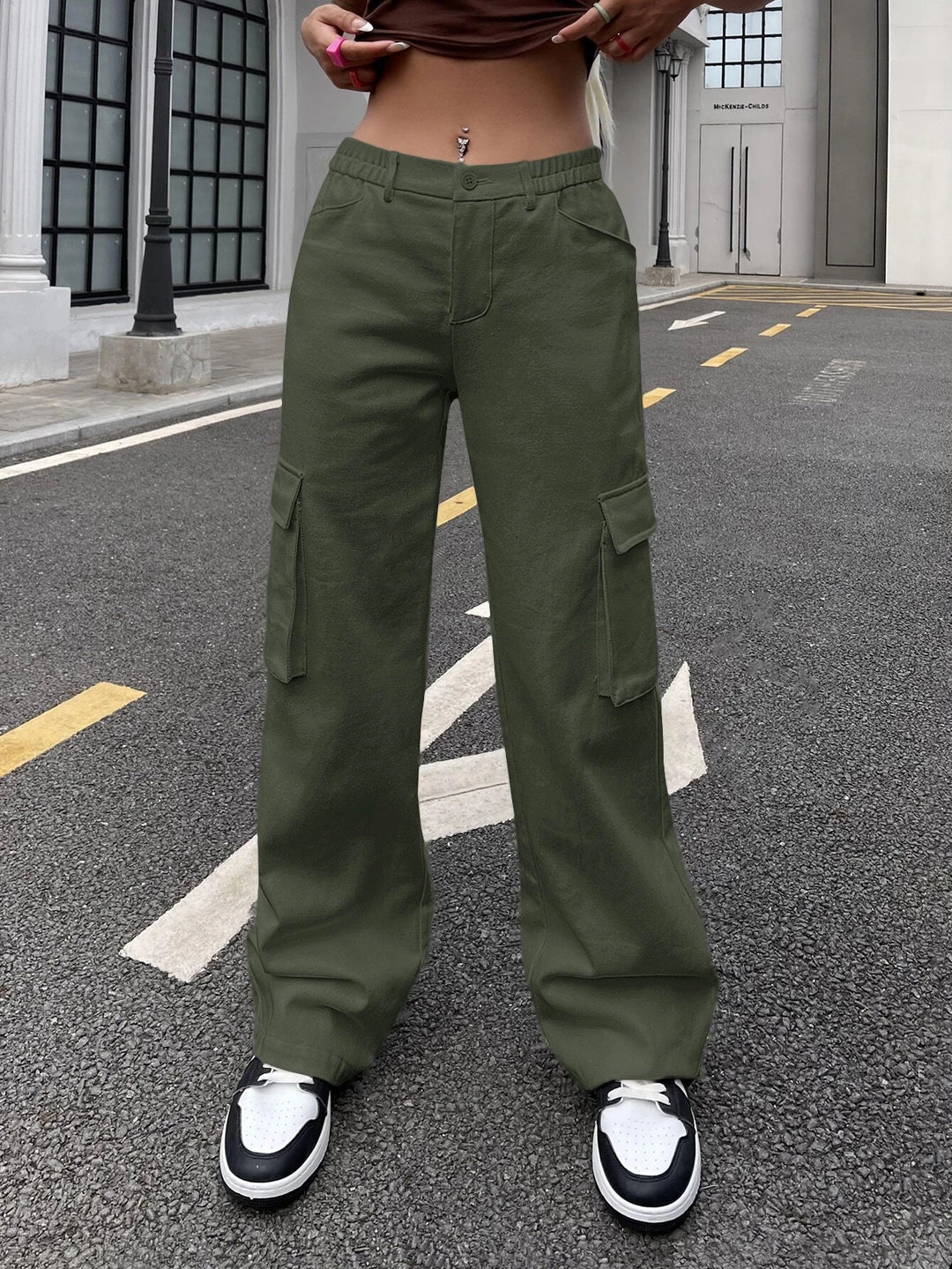 Non Stretch Flap Pocket Cargo Pants