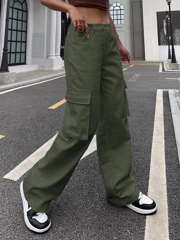 Non Stretch Flap Pocket Cargo Pants