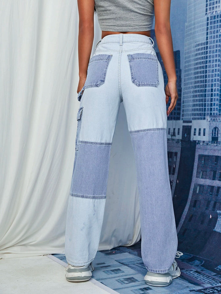 High Waist Cargo Jeans