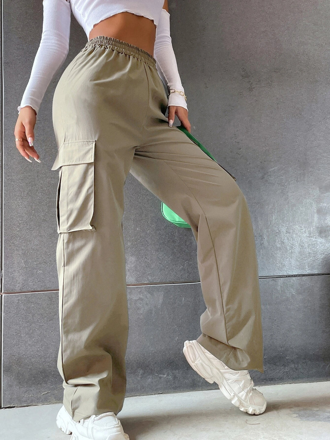 High Waist Pocket Cargo Pants