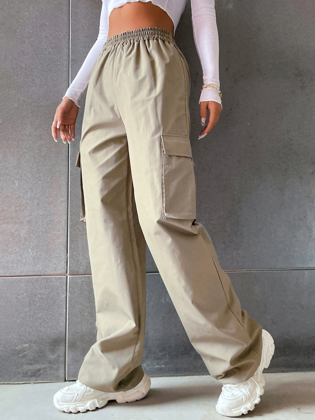 High Waist Pocket Cargo Pants