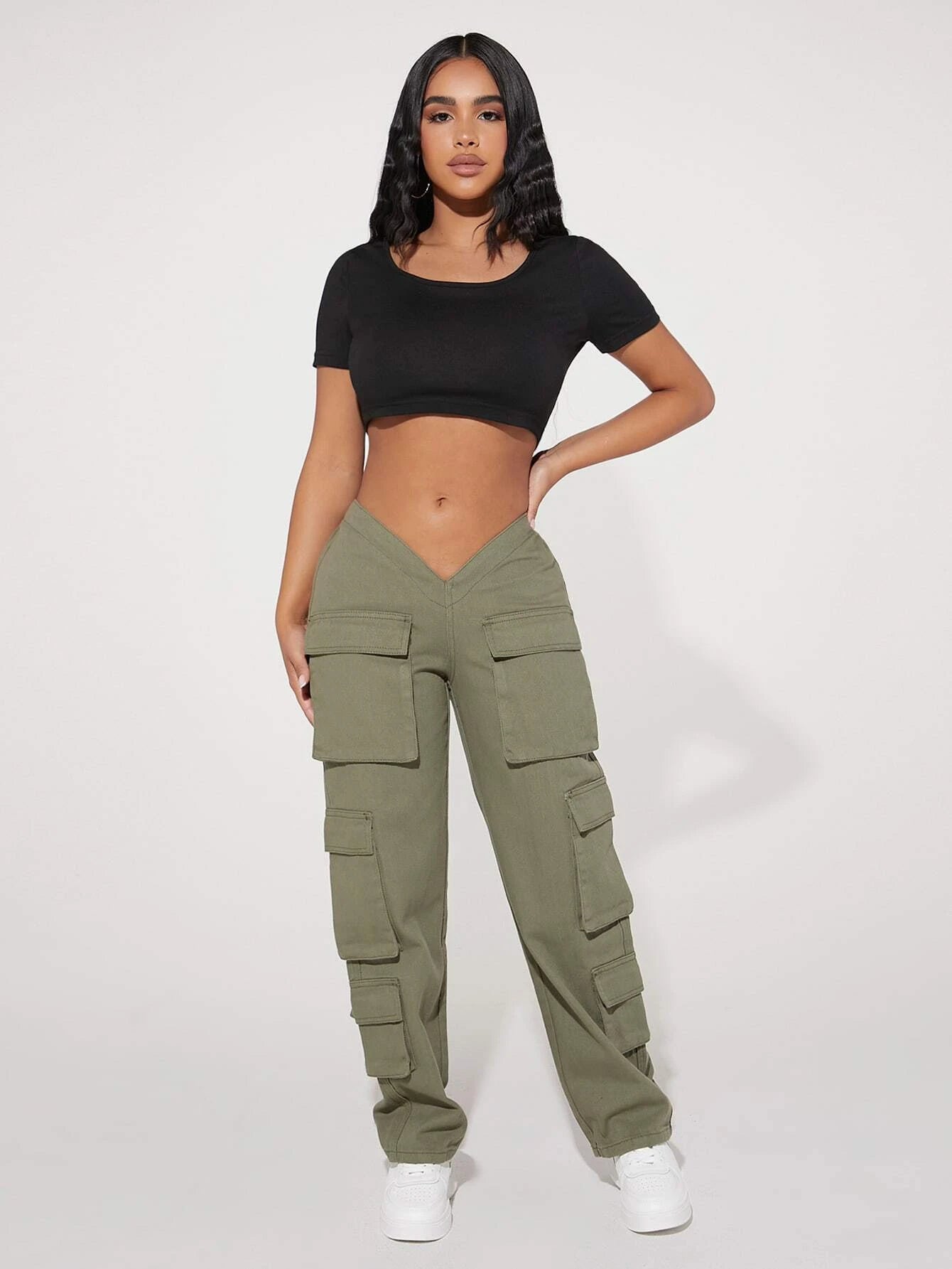 V Waist Flap Pocket Cargo Jean – Comfy Cargo Pants