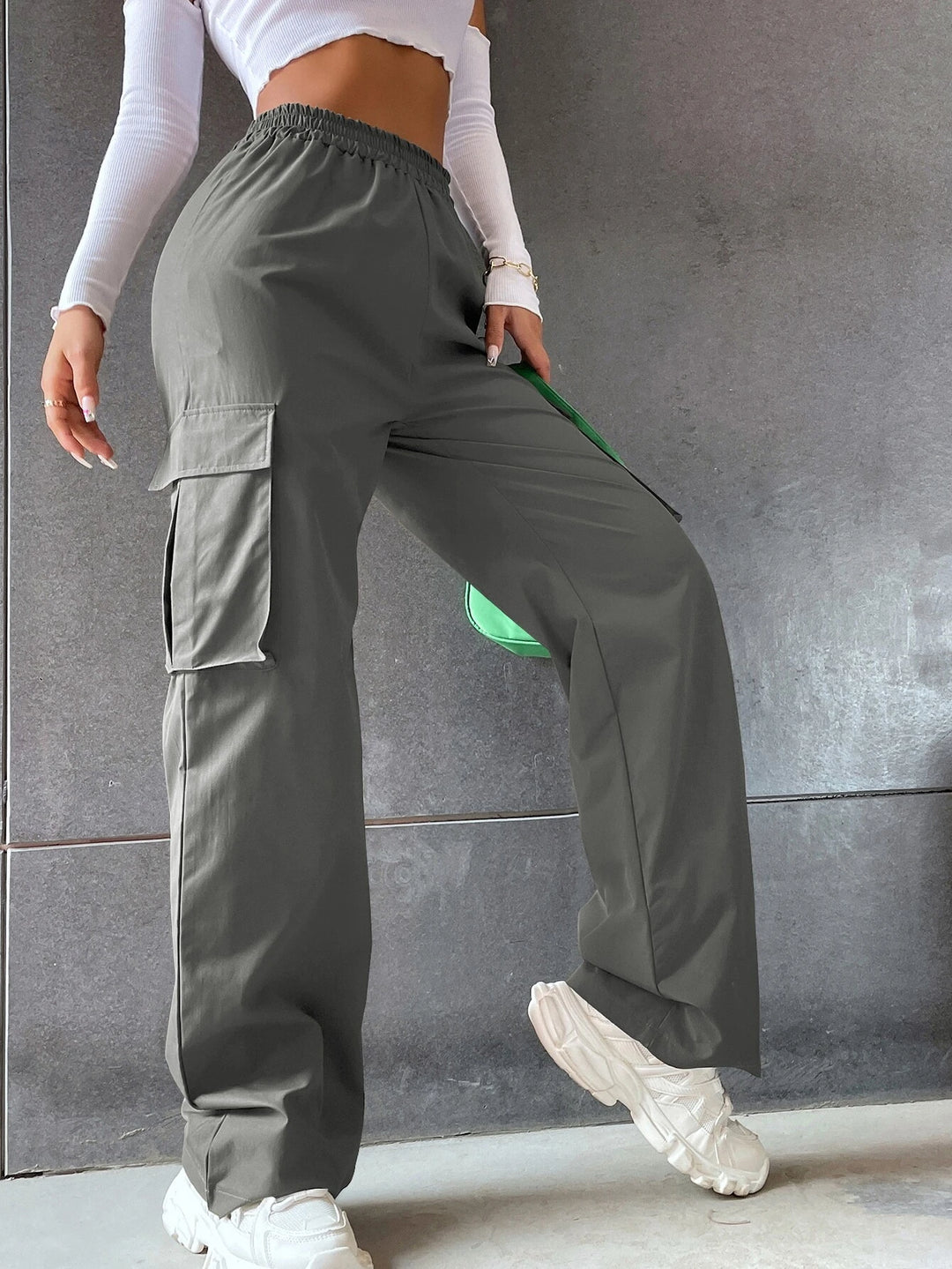 High Waist Pocket Cargo Pants