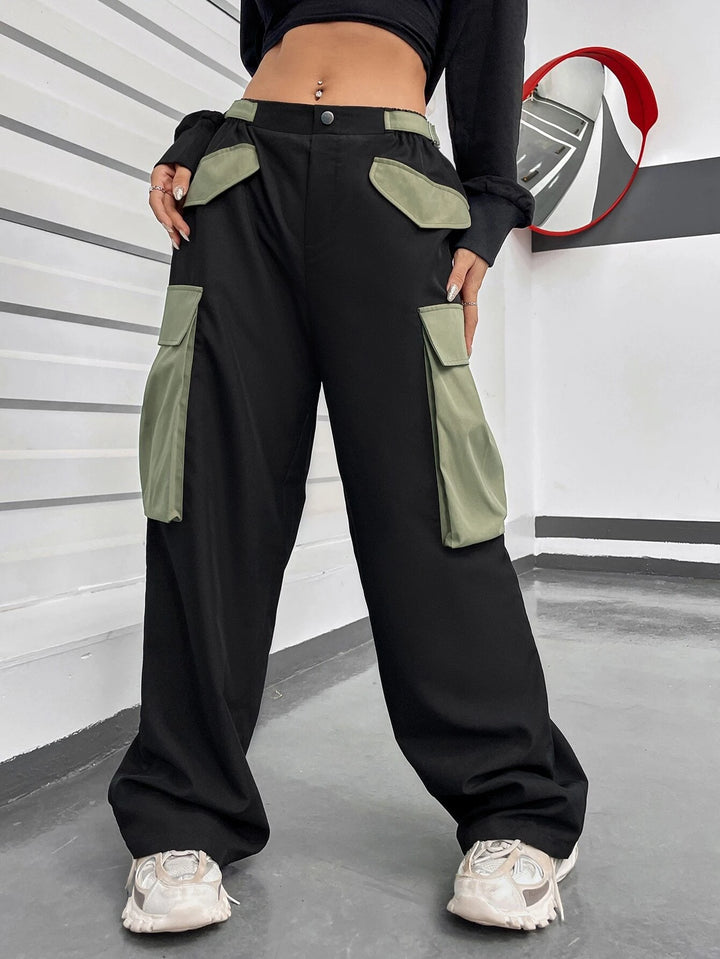 Gorpcore Low Rise Flap Pocket Cargo Pants