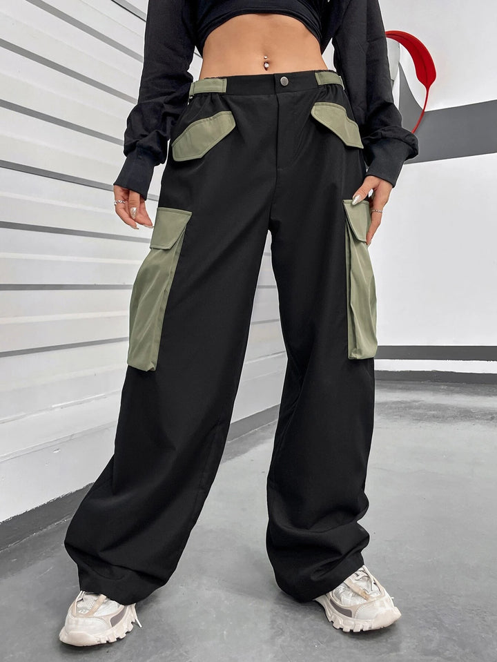 Gorpcore Low Rise Flap Pocket Cargo Pants