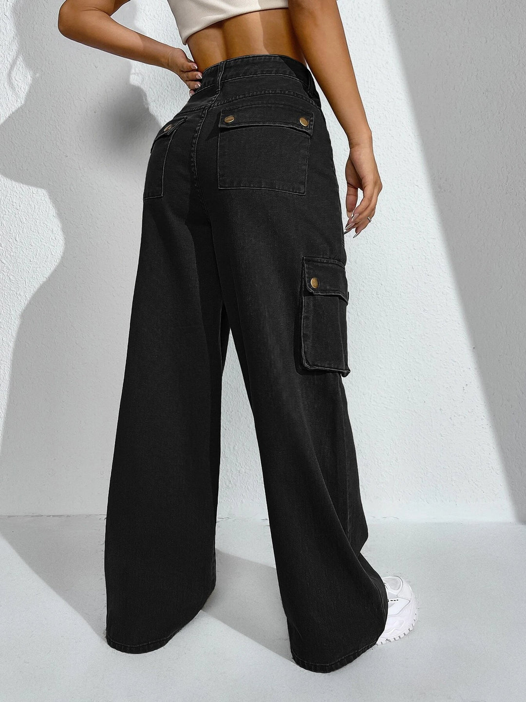 Denim Flap Pocket Cargo Jean