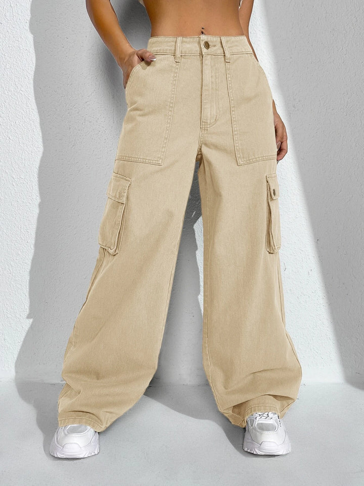 Cargo Jeans Flap Pocket