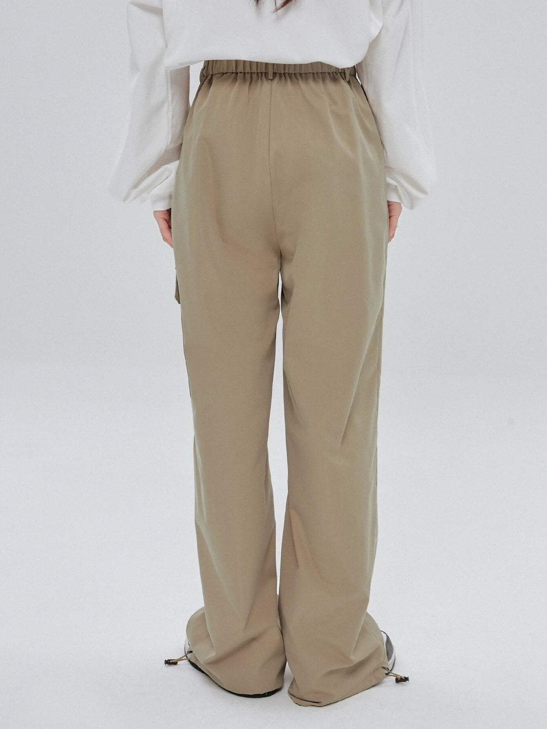 Flap Pocket Drawstring Hem Cargo Pants