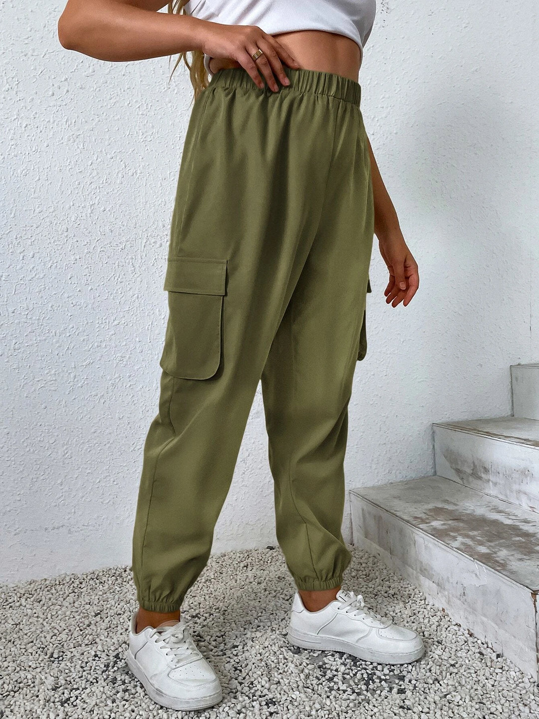 High Waist Pocket Cargo Pants