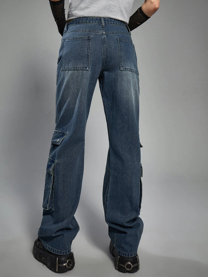 Punk Flap Pocket Cargo Jeans