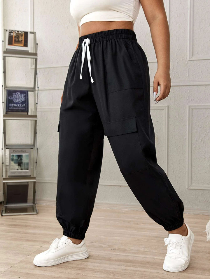 Regular Fit Drawstring Cargo Pants