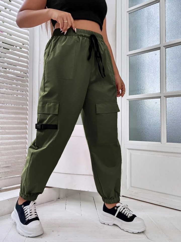 Regular Fit Drawstring Cargo Pants