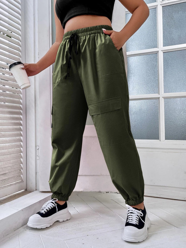 Regular Fit Drawstring Cargo Pants