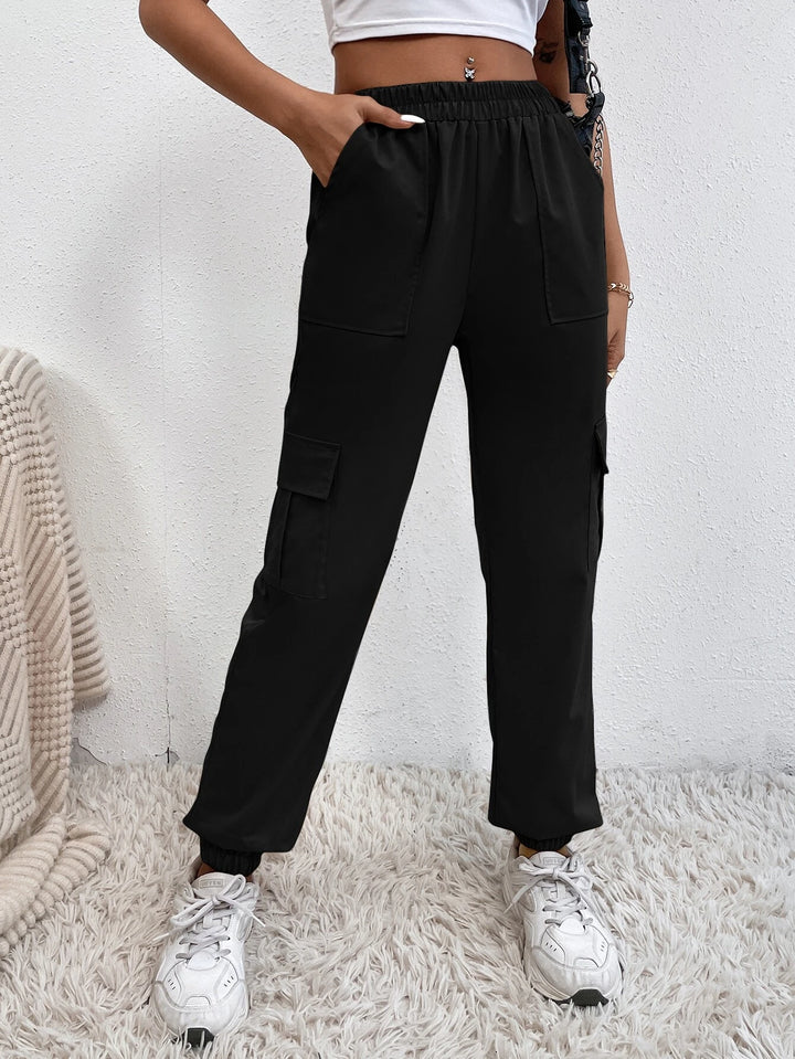 Long Flap Pocket Side Cargo Pants