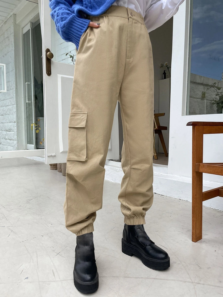 Casual Slant Pocket Cargo Pants