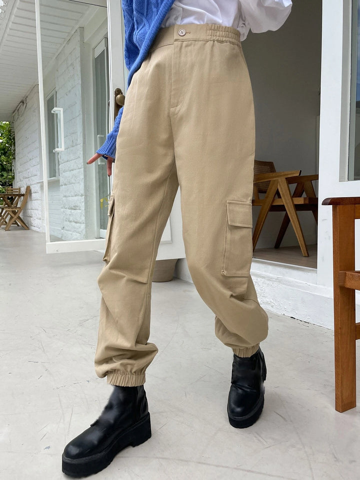 Casual Slant Pocket Cargo Pants