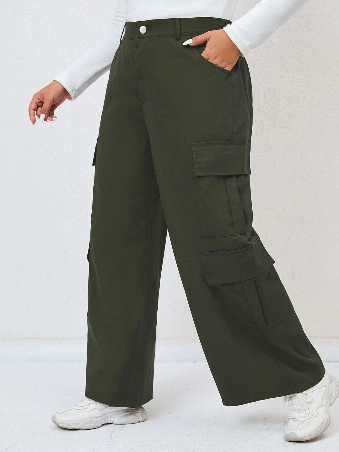 Loose Pocket Side Cargo Pants