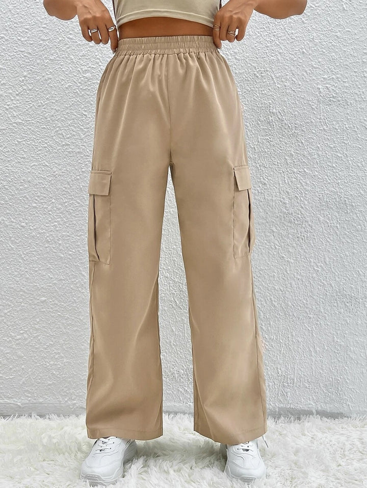 Casual Side Pocket Flap Cargo Pants