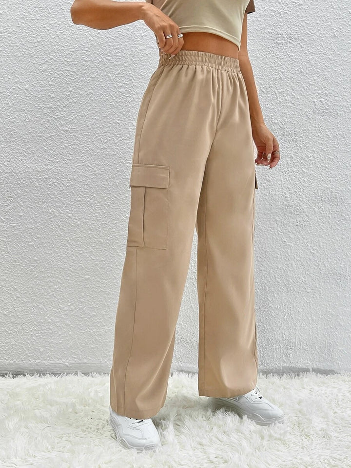 Casual Side Pocket Flap Cargo Pants