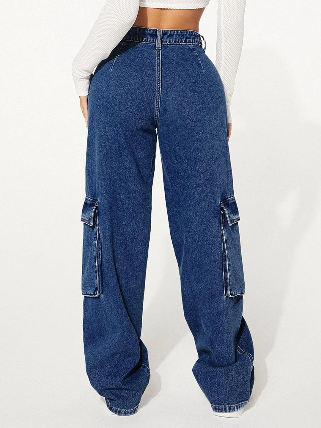 Flap Pocket Cargo Jeans