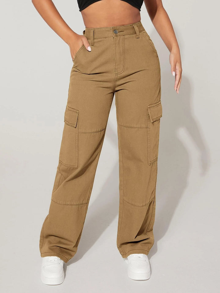 Flap Pocket Cargo Jeans