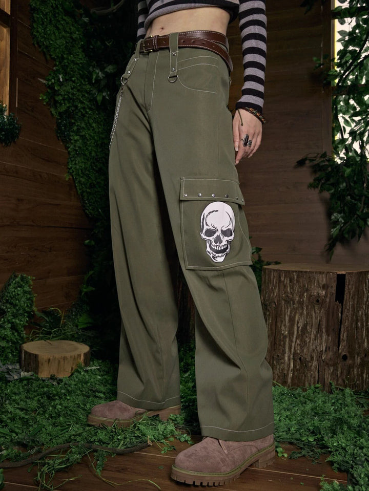 Casual Printed Cargo Pants