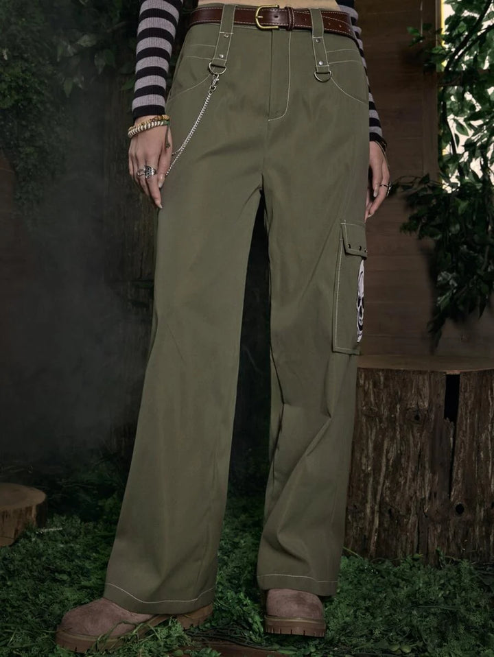 Trendy Flap Pocket Cargo Pants