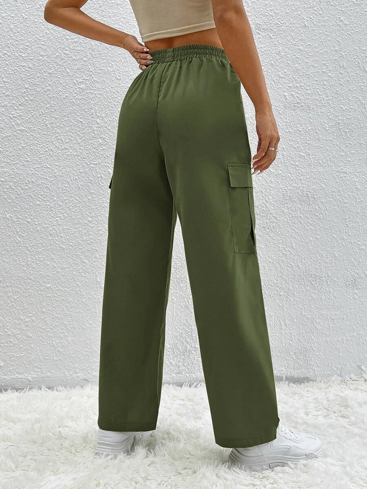 Casual Side Pocket Flap Cargo Pants