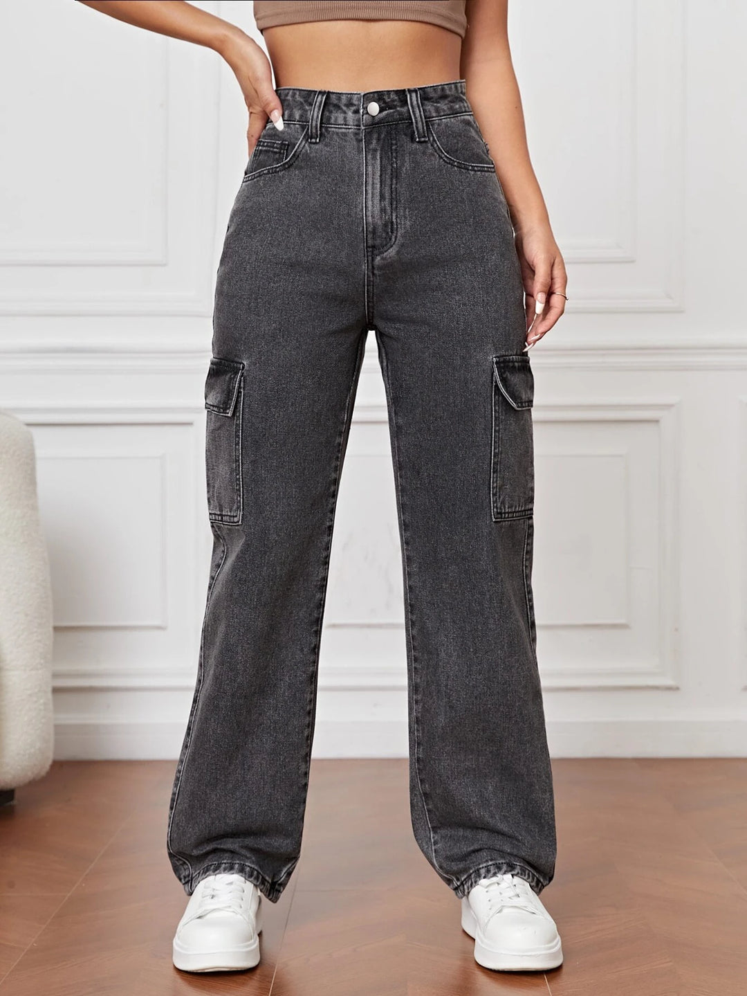 High Waist Straight Jeans