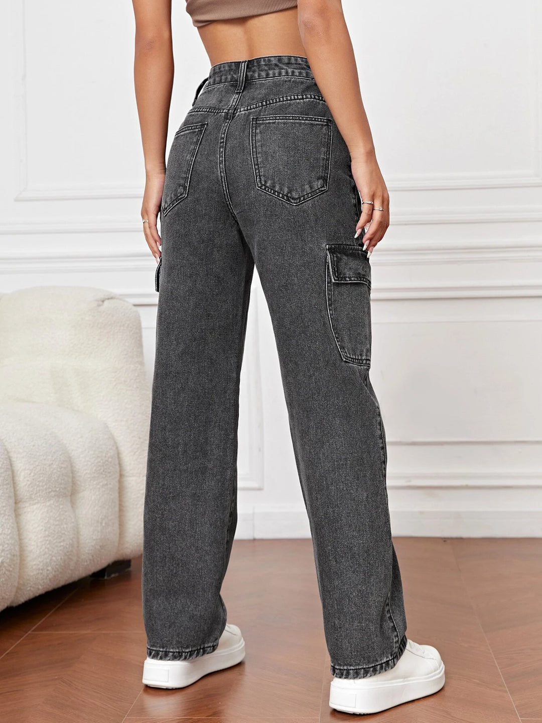 High Waist Straight Jeans