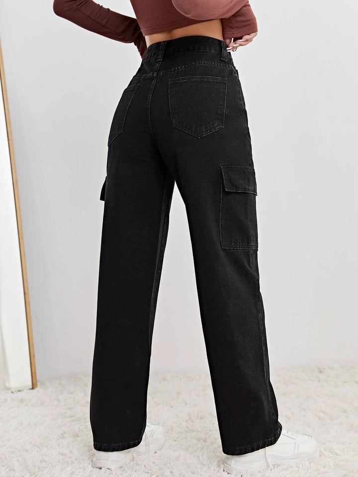 High Waist Straight Jeans