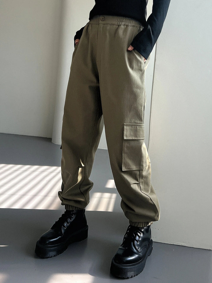 Casual Slant Pocket Cargo Pants