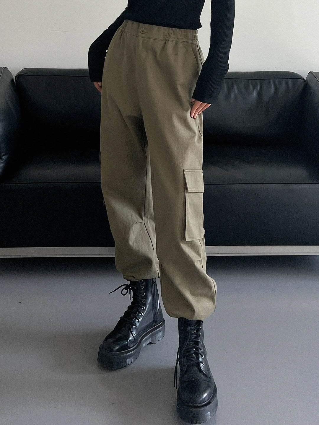 Casual Slant Pocket Cargo Pants