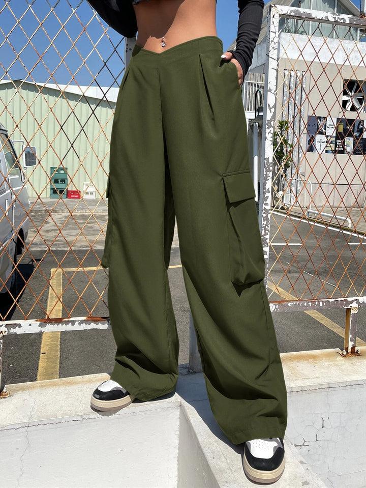 Long Pocket Side Cargo Pants