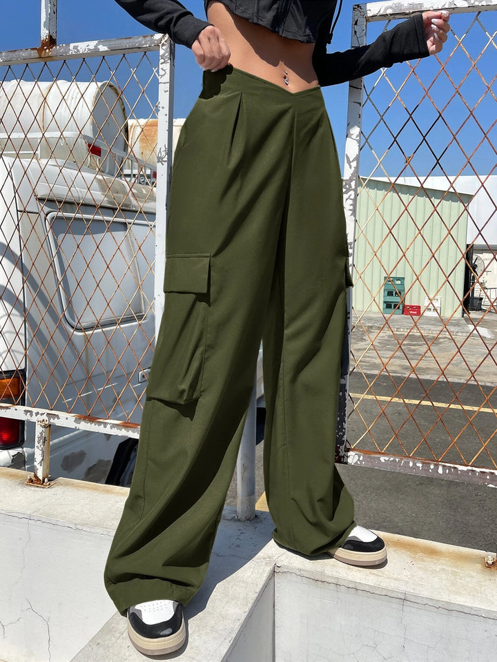 Long Pocket Side Cargo Pants