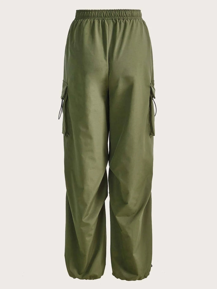 Pocket Drawstring Parachute Cargo Pant